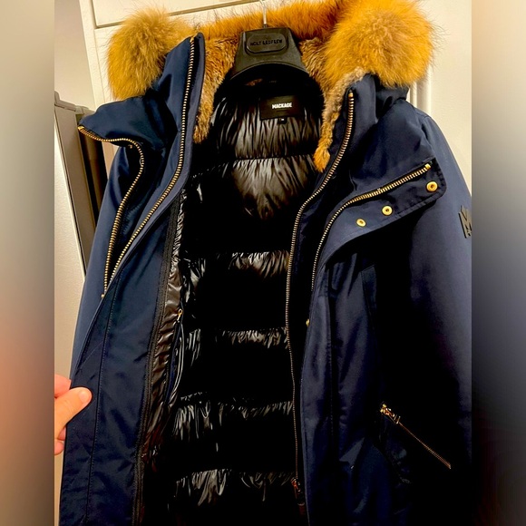 EDWARD 2-in-1 down parka with hooded bib and natural fur for men - Picture 7 of 11